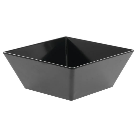 HUBERT Square Bowl Black Melamine 9 4/10" L
