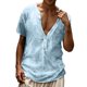 thumbnail image 1 of Camiseta de manga larga y cuello redondo para hombre con detalle de botones - Camiseta de ocio para exteriores, primavera y otoño, poliéster-spandex, tallas S-XXXXXL, 1 of 3