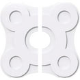 thumbnail image 1 of Ekena Millwork CMP32LA2-07000 32 Po OD x 7 Po ID Carré Luna Architecture Grade Médaillon de Plafond Contemporain PVC - 2 Pièces, 1 of 1