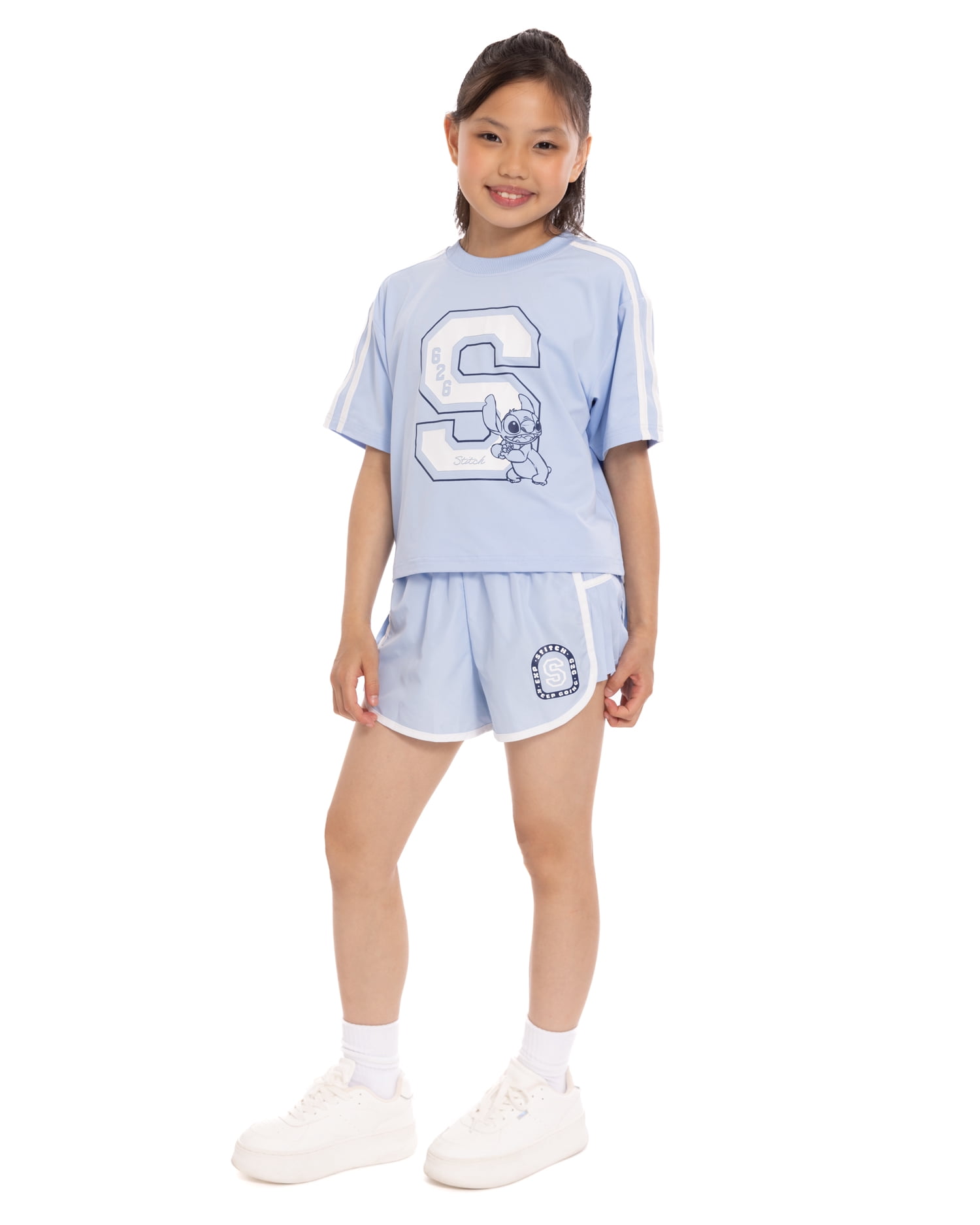 Disney Stitch Girls Active Flutter Shorts, Sizes 4-12