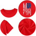 thumbnail image 4 of Ruyang Boys Girls 4th of July Shirt Cotton American Flag Crew Neck Short Sleeve Summer Kids 250 Anniversary USA Shirt, 4 of 8