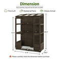 thumbnail image 3 of MCombo Wood Walk-in Outdoor Large Greenhouse 0899(Brown), 3 of 9