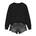 thumbnail image 6 of Womens Sweatshirt Casual Coffee Ghost Pumpkin Graphic Crew Neck Long Sleeve Pullover Cutecore Streetwear Halloween Top Fall Spring Outfits Black L, 6 of 6