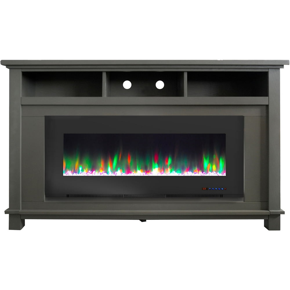 Cambridge San Jose Fireplace Entertainment Stand in Gray with 50" Color