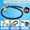 thumbnail image 3 of Boltigen Propane Refill Adapter for 1 lb. Tanks, 3FT Propane Refill Adapter, Propane Filler Adapter 1 Pound, Propane Tank Refill Adapter, for Filling 1 lb Propane Bottle (Black-36’’ QCC1 Type), 3 of 9