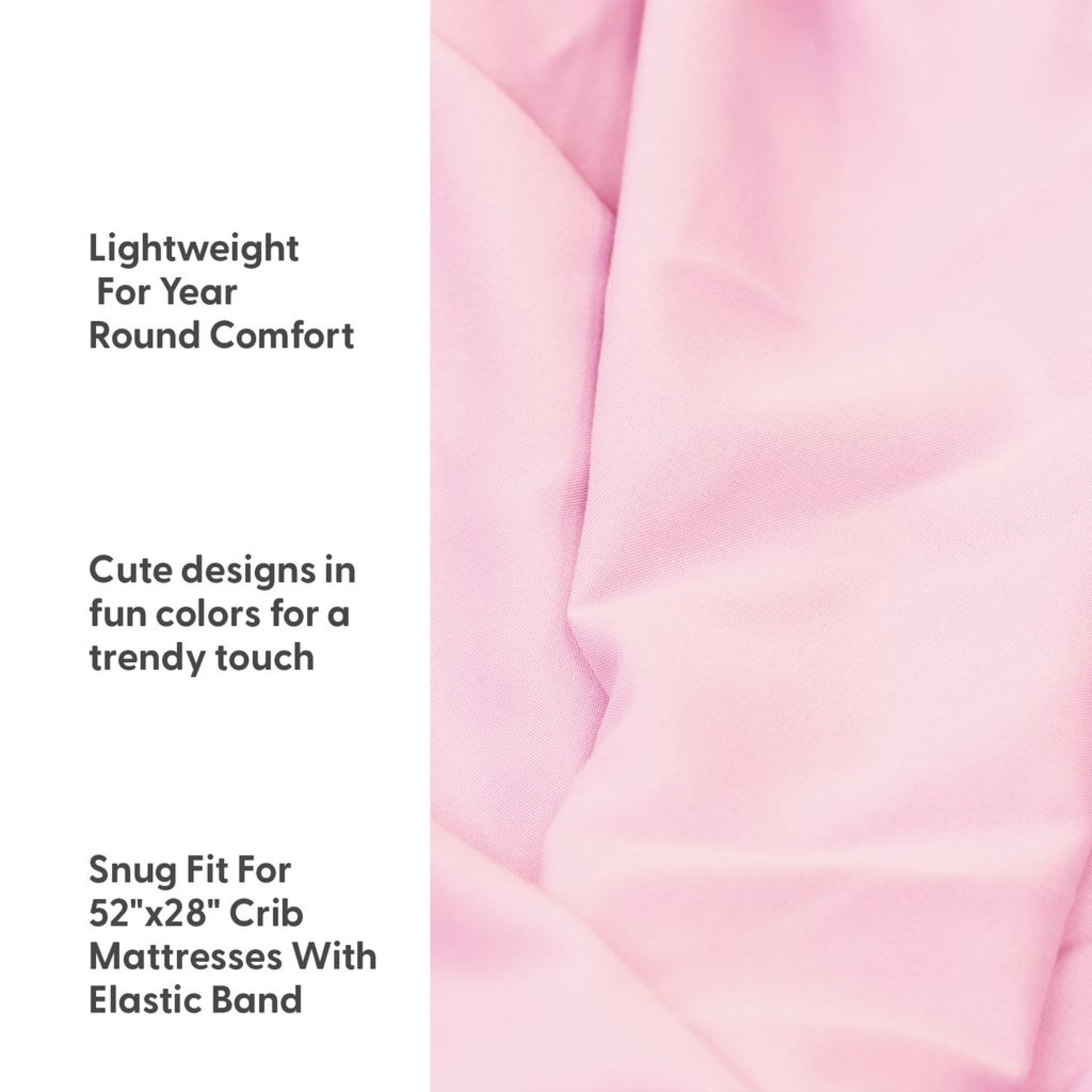 The Peanutshell Fitted Crib Sheets for Baby Girls, 4 Pack Set, Pink Butterfly