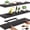 Black, variant on Ballucci 16" Floating Shelves for Wall, 3-Pack with Invisible Brackets, 6" Deep, Rustic Brown