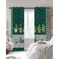 thumbnail image 4 of St. Patrick's Day Blackout Curtains for Bedroom Living Room Darkening Curtains 63 Inches Long Spring Green Lucky Shamrock Gnomes Plaid Window Curtain 2 Panels Set Window Treatment Drapes 52"x63", 4 of 9