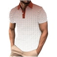 thumbnail image 2 of Styesk T-Shirts pour Hommes Imprimé Décontracté Sport Bouton Manches Courtes Col Rabattu Blouse Chemise, 2 of 5