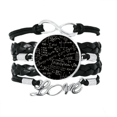 thumbnail image 1 of Seeking Lits Formulas Science Calculus Figure Bracelet Love Accessory Twisted Leather Knitting Rope Wristband, 1 of 3