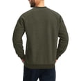thumbnail image 5 of Mens Crew Neck Sweatshirt Basic Winter Fleece Pullover Warm Cozy Casual Sweat Shirts for Work and Outdoor Wear 2026 Army Green M, 5 of 6