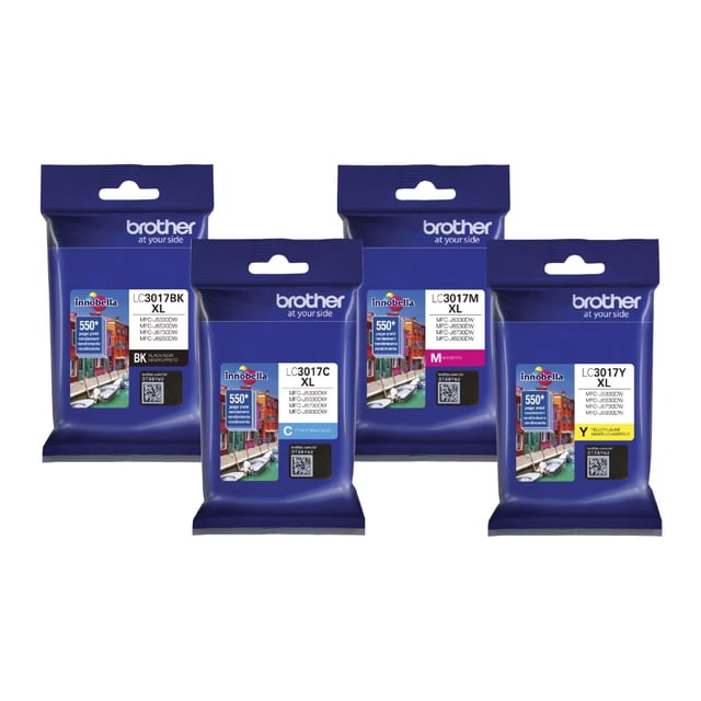 Kit de Cartuchos Brother LC3017BK, LC3017C, LC3017M, LC3017Y 550 Paginas