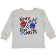 thumbnail image 3 of Inktastic 4th of July Red, White and Blue Sweetie Cupcakes and Stars Boys or Girls Long Sleeve Toddler T-Shirt, 3 of 5