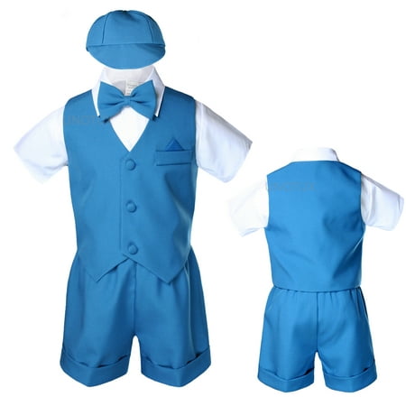 Green Teal Turquoise Baby Boy Toddler Formal Vest shorts Suits Outfits ...