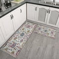 thumbnail image 3 of 2 Piece Bohemian Light Pink Ethnic Rug Rug Kitchen Rug Set, Decor Kitchen Rugs, Absorbent Non-Slip Washable Floor Mats, Home Indoor Runner Rugs 17"x47"+17"x30", 3 of 7