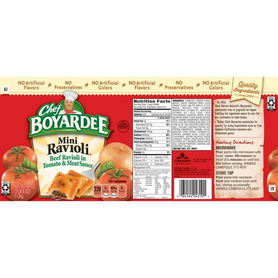 Chef Boyardee Mini Ravioli 40 Oz