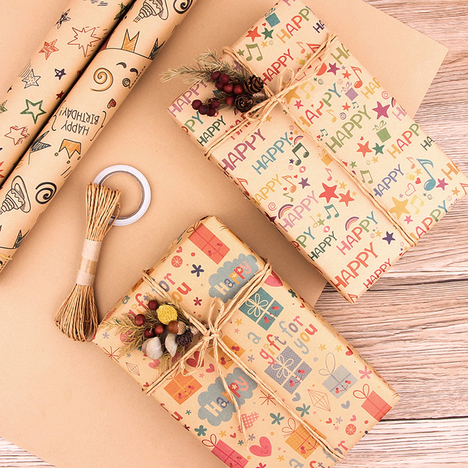 Cartoon Christmas Wrapping Paper  Decorative Gift Wrapping Paper -  Christmas Gift - Aliexpress