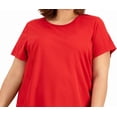 thumbnail image 3 of ID Ideology Plus Size Birdseye Mesh T-Shirt Licorice Red 3X, 3 of 3