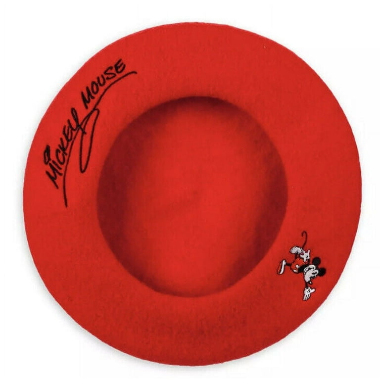 Disney Parks 100 Years of Wonder Mickey Mouse Red Beret For Adults - Main Image
