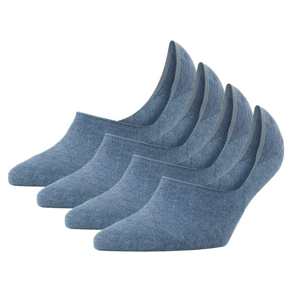 Burlington Women's Socks, 4-pack - Everyday IN, Anti-Slip Heel, Solid Color Blue 35-36