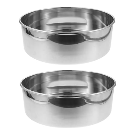 CTIRCHIU Stainless Steel Cotton Candy Machine Part Silver Round Tray for Replacements 2Pcs