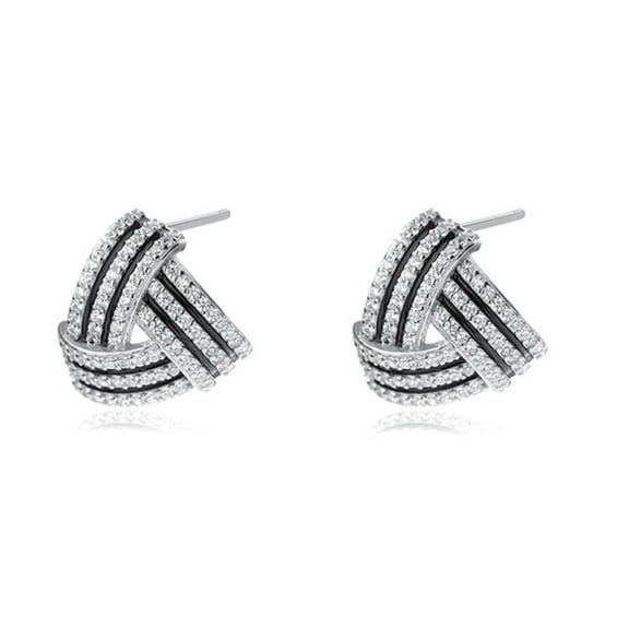 Trendy Gold Stud Earrings for Women Hypoallergenic Knot Geometric Statement Earrings 925 Sterling Silver Lightweight Studs Earrings
