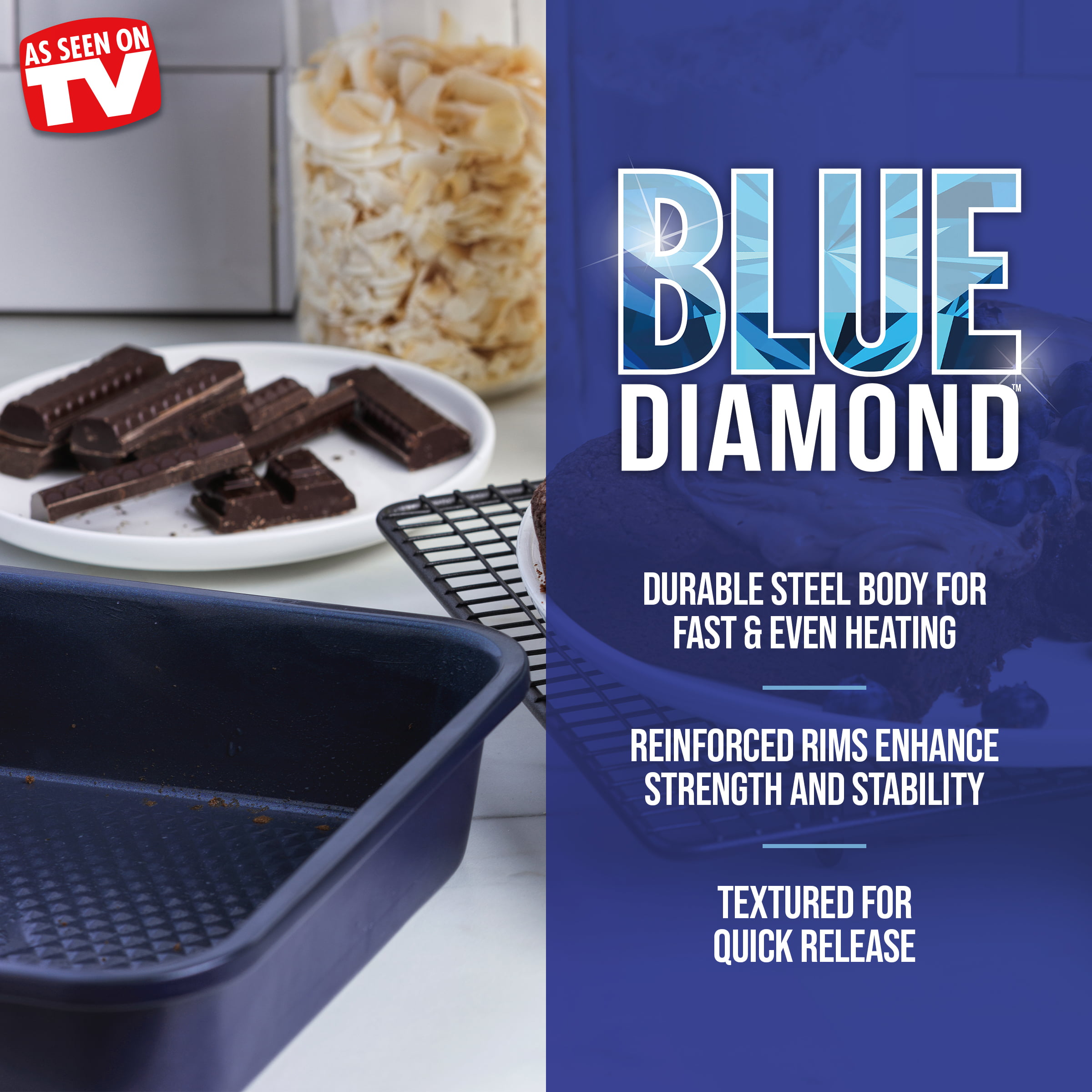 Blue Diamond 8 Square Cake Pan