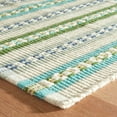 thumbnail image 5 of Dash & Albert Long Slade Handwoven Cotton Rug, 2' x 3', Teal, 5 of 7