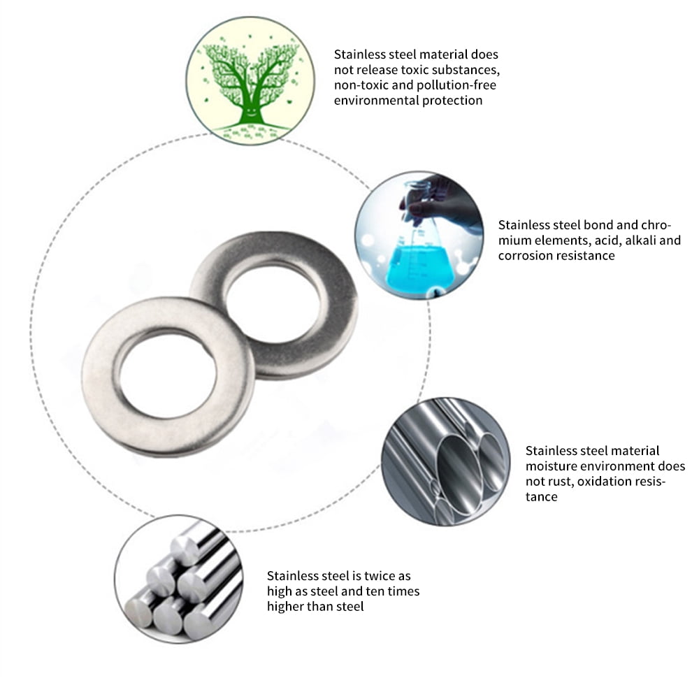 100 Pieces Metal Stamping Blanks Flat Round Washer with Center