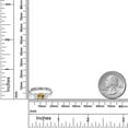 thumbnail image 6 of Gem Stone King 925 Sterling Silver Yellow Citrine and White Moissanite Engagement Ring for Women | 0.91 Cttw | Round 5MM | Gemstone November Birthstone | Size 9, 6 of 7