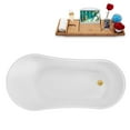 thumbnail image 4 of 55" Streamline N346GLD-IN-ORB Clawfoot Tub and Tray With Internal Drain, 4 of 8