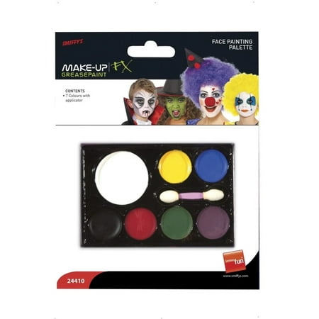 Red and Black Assorted Face Painting Palette with Applicator Halloween Costume Accessory