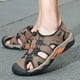 thumbnail image 5 of Sandalias Deportivas para Hombre Zapatos Con Punta Cerrada Sandalias Cuero para Senderismo (marrón Oscuro 39), 5 of 9