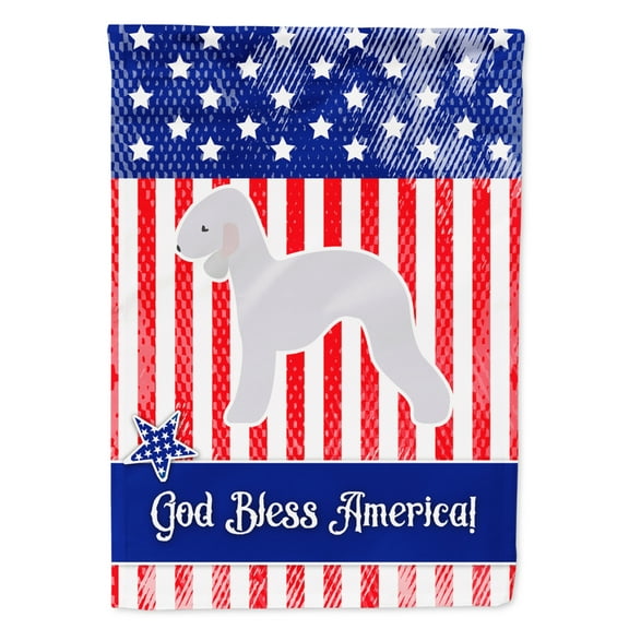 Carolines Treasures BB3294GF USA Patriotic Bedlington Terrier Flag Garden Size  Small multicolor