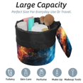 thumbnail image 2 of PhooArto Large Barrel Drawstring Makeup Bag, Colorful Galaxy Travel Cosmetic Bag Portable Make Up Organizer Bag, 2 of 6