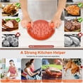 thumbnail image 6 of Chicken Shredder Large Chicken Shredder Tool Twist with Brush Ergonomic Handle Meat Shredder Stable Anti-Slip Meat Grinder BPA Free Dishwasher-safe Transparent Lid Orange, 6 of 9