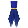 thumbnail image 4 of dPois Robe de Danse Maman et Moi Métallique Sans Manches Ballet Louange Moderne Lyrique Robe Performance Bleu Royal P, 4 of 7