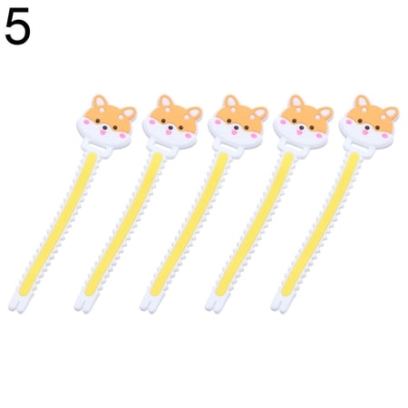 5Pcs Cartoon Desktop Storage Charger Cable Protector Silicone Cable Management Winder Tie Cable Winder Cord Organizer 5