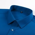 thumbnail image 3 of Elvqul Formal Shirts for Men Business Turn down Collar Button down Long Sleeve Blue Mens Shirts Big and Tall, 3 of 8