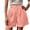Pink, variant on Solid Color High Waisted Shorts for Women Pleated Elegant Shorts Summer Trendy Shorts Casual Work Shorts with Pockets s