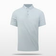 thumbnail image 2 of Quinlirra Men's T-shirts with pockets Men's Summer Lapel Solid Button Daily Casual Outdoor Shirt/T-shirt, 2 of 5