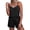 Black, variant on Women's Soft Camisole Pajamas Set – V Neck Sleepwear Loungewear Cami Top and Shorts