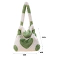 thumbnail image 2 of Bolso Hobo elegante para mujer, bolso de hombro de felpa a la moda, corazón de dibujos animados, capacidad suave y grande, 2 of 5