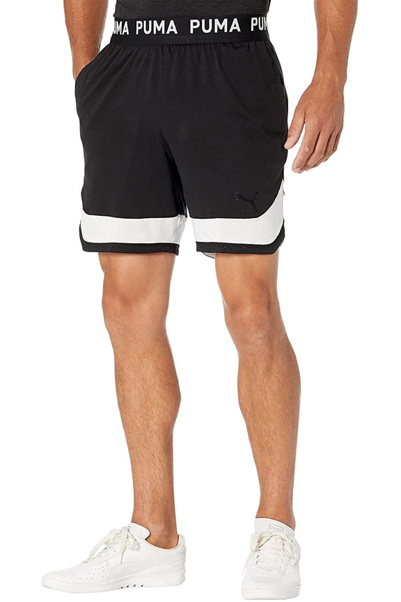Mens Train Vent Knit 7 Shorts Medium Black/White