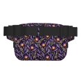 thumbnail image 3 of Kdxio Lavender Flowers Crossbody Double Layer Waist Bag Belt Bag for Unisex Fanny Pack Fashion Waist Packs for Hiking Running Shopping Traveling, 3 of 9