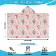 thumbnail image 2 of Mermaid Princess Sea Pattern Hooded Bath Towel，50"x30" for Ages 3 To 12 Kids, Quick Dry Lightweight Soft Microfiber Hood Beach Towel Cover Up for Kids, 2 of 7