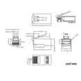 thumbnail image 3 of Conectores RJ45 de paso Cat6, paquete de 100 unidades, W-NECTOUN, 3 of 6
