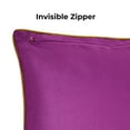 thumbnail image 5 of Videri Home 20"x20" Purple/Ochre Velvet Decorative Throw Pillow Covers, Bold for Accent Chair(2 Pack), 5 of 6