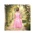 thumbnail image 5 of Sunny Fashion Girls Dresses With Pink Organza Rose Jacquard Sleeveless Knee Length Princess Wedding Party Dresses For Girls 6 Years, 5 of 7