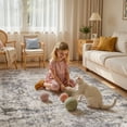 thumbnail image 6 of UERMEI 10'x14' Large Area Rugs for Living Room, Washable Non-slip Soft Indoor Modern Abstract Rug for Bedroom Dining Room Office Home Decor Carpet, Brownish Pink, 6 of 10